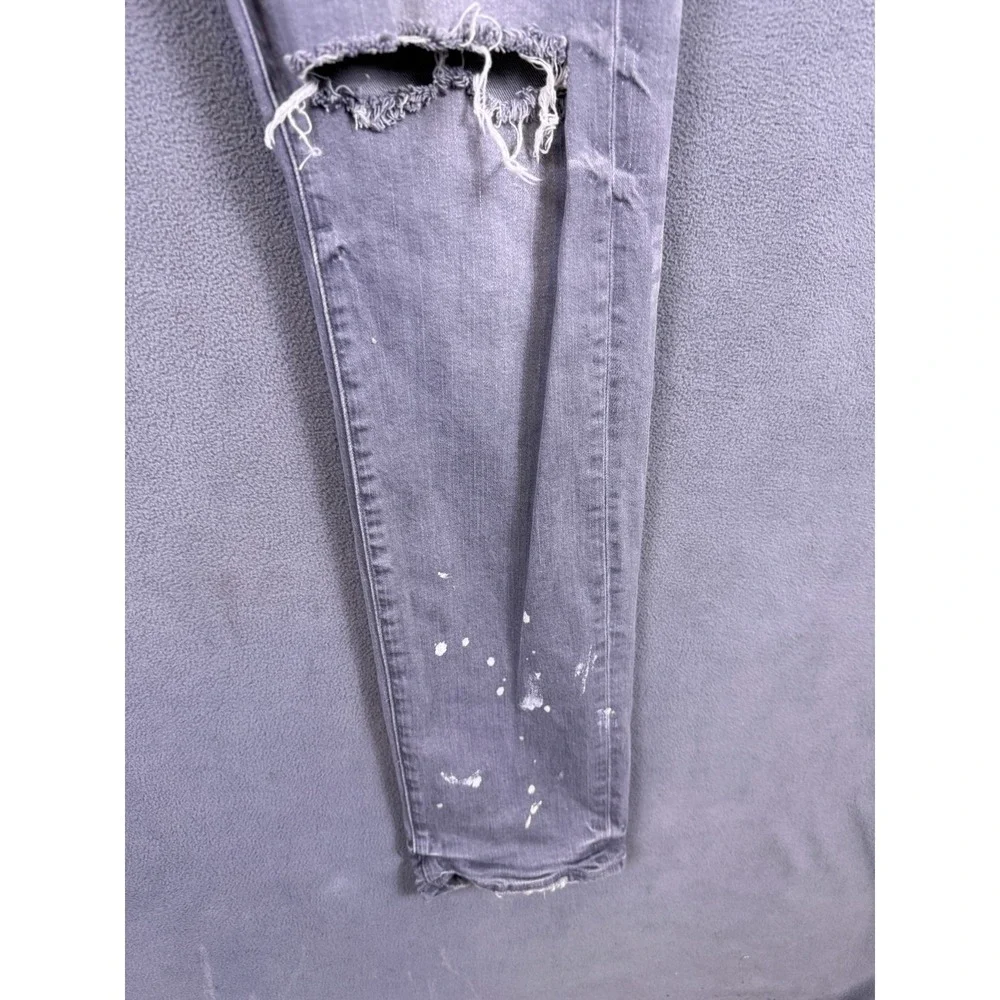 Purple‎ Brand Mens Jeans 36x34 Denim Distressed Low Rise Slim Fit P001 Designer